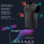 Milwaukee Leather MLM3524SET Men’s All Season Black Premium Leather Motorcycle vest w/ Heated and Cool-Tec Technology - Image 2