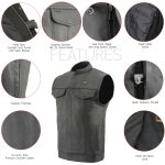 Milwaukee Leather MLM3524SET Men’s All Season Black Premium Leather Motorcycle vest w/ Heated and Cool-Tec Technology - Image 5