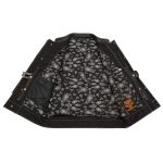 Milwaukee Leather MLM3525 Men’s Black ‘Paisley’ Accented White Stitching Leather Vest – w/Armhole Trim Open Collar Design - Image 4