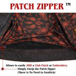 Milwaukee Leather MLM3526 Men’s Black ‘Paisley’ Accented Red Stitching Leather Vest – w/ Armhole Trim Open Collar Design - Image 7