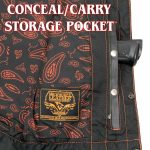 Milwaukee Leather MLM3527 Men’s Black ‘Paisley’ Accented w/ Orange Stitching Leather Vest – / Armhole Trim - Image 6
