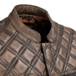 Milwaukee Leather MLM3529 Men’s Black & Brown Paisley Lined Leather Vest w/ Accent Stitching & Armhole Trim - Image 7