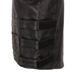 Milwaukee Leather MLM3530 Men’s Black Swat Tactical Style Leather Vest Club Patch Accessible Single Panel Back Vest - Image 8