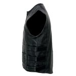 Milwaukee Leather MLM3530 Men’s Black Swat Tactical Style Leather Vest Club Patch Accessible Single Panel Back Vest - Image 7