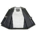 Milwaukee Leather MLM3536 Men’s Distressed Grey Leather Collarless Motorcycle Rider Vest - Image 5