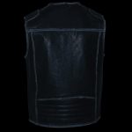 Milwaukee Leather MLM3536 Men’s Distressed Grey Leather Collarless Motorcycle Rider Vest - Image 4