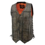 Milwaukee Leather MLM3540 Men’s Roulette Distressed Brown 10 Pocket Motorcycle Leather Vest - Image 10
