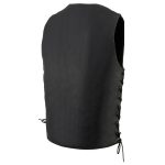 Milwaukee Leather MLM3541 Men’s Roulette Black Premium Leather 10 Pocket Motorcycle Vest w/ Cool-Tec Leather Treatment - Image 10