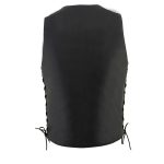 Milwaukee Leather MLM3541 Men’s Roulette Black Premium Leather 10 Pocket Motorcycle Vest w/ Cool-Tec Leather Treatment - Image 7