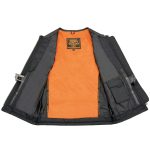 Milwaukee Leather MLM3550 Men’s Black Zipper Front Long Length Leather Vest - Image 4