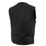 Milwaukee Leather MLM3550 Men’s Black Zipper Front Long Length Leather Vest - Image 6