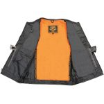 Milwaukee Leather MLM3570 Men’s Black Leather Vest with Side Stretch Flex - Image 4