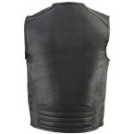 Milwaukee Leather MLM3570 Men’s Black Leather Vest with Side Stretch Flex - Image 2