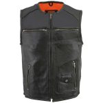 Milwaukee Leather MLM3570 Men’s Black Leather Vest with Side Stretch Flex - Image 7
