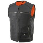 Milwaukee Leather MLM3570 Men’s Black Leather Vest with Side Stretch Flex - Image 5