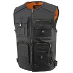 Milwaukee Leather MLM3580 Men’s Black ‘Super Utility-Multi Pocket Vest’ Motorcycle Biker Leather Vest - Image 8