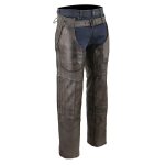 Milwaukee Leather Chaps for Men’s Distressed Brown Leather Snap Out Thermal Lined 4-Pockets Motorcycle Chap MLM5500 - Image 8