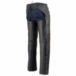 Milwaukee Leather MLM5502 Men’s Black Premium Leather Motorcycle Rider Chaps w/ Cool-Tec Leather Treatment - Image 7