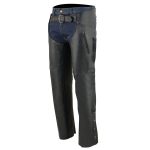 Milwaukee Leather MLM5502 Men’s Black Premium Leather Motorcycle Rider Chaps w/ Cool-Tec Leather Treatment - Image 4