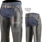 Milwaukee Leather MLM5505 Men’s Removal Thermal Lined Black Premium Leather Motorcycle Chaps w/ Cool-Tec Leather - Image 6