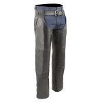 Milwaukee Leather MLM5505 Men’s Removal Thermal Lined Black Premium Leather Motorcycle Chaps w/ Cool-Tec Leather