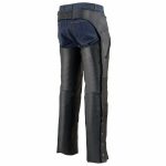 Milwaukee Leather MLM5513 Men’s Black ‘Heated’ Motorcycle Leather Winter Chaps with Zippered Thigh Pockets - Image 6