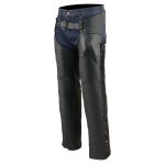 Milwaukee Leather MLM5513 Men’s Black ‘Heated’ Motorcycle Leather Winter Chaps with Zippered Thigh Pockets - Image 8