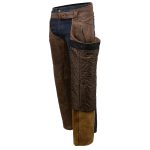Milwaukee Leather Chaps for Men’s Vintage Crazy Horse Brown Leather- Snap Out Thermal Lined Motorcycle Chap MLM5518 - Image 7