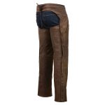 Milwaukee Leather Chaps for Men’s Vintage Crazy Horse Brown Leather- Snap Out Thermal Lined Motorcycle Chap MLM5518 - Image 8