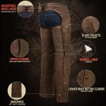 Milwaukee Leather Chaps for Men’s Vintage Crazy Horse Brown Leather- Snap Out Thermal Lined Motorcycle Chap MLM5518 - Image 15