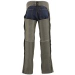 Milwaukee Leather Chaps for Men’s Vintage Grey Slate Leather – Deep Zipped Thigh Pockets Motorcycle Chap – MLM5536 - Image 2