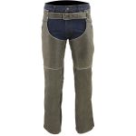 Milwaukee Leather Chaps for Men’s Vintage Grey Slate Leather – Deep Zipped Thigh Pockets Motorcycle Chap – MLM5536 - Image 7