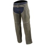 Milwaukee Leather Chaps for Men’s Vintage Grey Slate Leather – Deep Zipped Thigh Pockets Motorcycle Chap – MLM5536 - Image 14