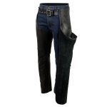 Milwaukee Leather USA MADE MLM5570 Men’s Black Enfold Classic Premium Leather Motorcycle Chaps with Jean Pockets - Image 6