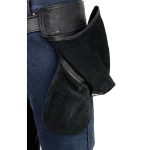 Milwaukee Leather USA MADE MLM5570 Men’s Black Enfold Classic Premium Leather Motorcycle Chaps with Jean Pockets - Image 5