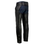 Milwaukee Leather USA MADE MLM5570 Men’s Black Enfold Classic Premium Leather Motorcycle Chaps with Jean Pockets - Image 9
