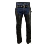 Milwaukee Leather USA MADE MLM5570 Men’s Black Enfold Classic Premium Leather Motorcycle Chaps with Jean Pockets - Image 11