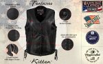 Milwaukee Leather USA MADE MLVSL5002 Women’s Black Kitten Leather Motorcycle Vest with Side Laces - Image 2