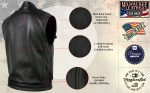 Milwaukee Leather USA MADE MLVSM5004 Men’s Black Chaos Premium Dual Closure Motorcycle Leather Vest - Image 4