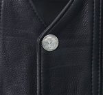 Milwaukee Leather USA MADE MLVSM5005 Men’s Black Road Whip Premium Motorcycle Leather Vest with Buffalo Snap Buttons - Image 5