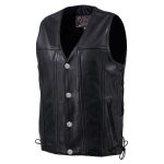 Milwaukee Leather USA MADE MLVSM5005 Men’s Black Road Whip Premium Motorcycle Leather Vest with Buffalo Snap Buttons - Image 9