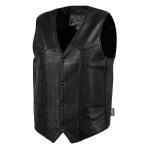 Milwaukee Leather USA MADE MLVSM5006 Men’s Black Classic Western Premium Motorcycle Rider Leather Vest - Image 8