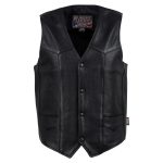 Milwaukee Leather USA MADE MLVSM5006 Men’s Black Classic Western Premium Motorcycle Rider Leather Vest - Image 10