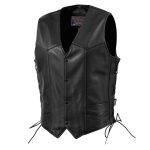 Milwaukee Leather USA MADE MLVSM5008 Men’s Black Buster Side Lace Premium Motorcycle Leather Vest - Image 8