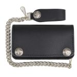Milwaukee Leather MLW7802 Men’s Classic Black Leather Chrome Snap Button Biker Wallet with Steel Chain - Image 4