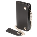 Milwaukee Leather MLW7802 Men’s 6″ Leather Long Bi-Fold Biker Wallet w/ Anti-Theft Stainless Steel Chain