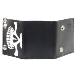 Milwaukee Leather MLW7834 Men’s 4″ Leather “Skeleton Teeth” Tri-Fold Wallet w/ Anti-Theft Stainless Steel Chain - Image 8