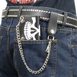 Milwaukee Leather MLW7834 Men’s 4″ Leather “Skeleton Teeth” Tri-Fold Wallet w/ Anti-Theft Stainless Steel Chain - Image 6