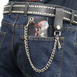 Milwaukee Leather MLW7837 Men’s 4″ Leather “Eagle w/ Flag” Tri-Fold Wallet w/ Anti-Theft Stainless Steel Chain - Image 6