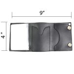 Milwaukee Leather MLW7837 Men’s 4″ Leather “Eagle w/ Flag” Tri-Fold Wallet w/ Anti-Theft Stainless Steel Chain - Image 5